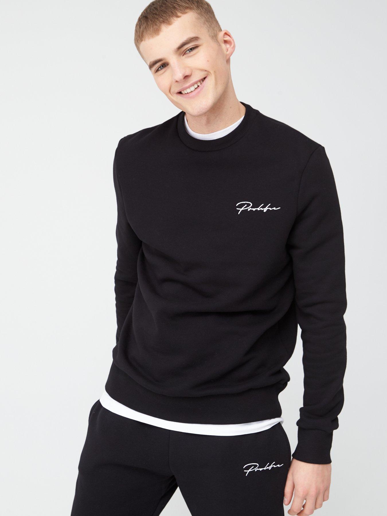 black slim fit sweatshirt