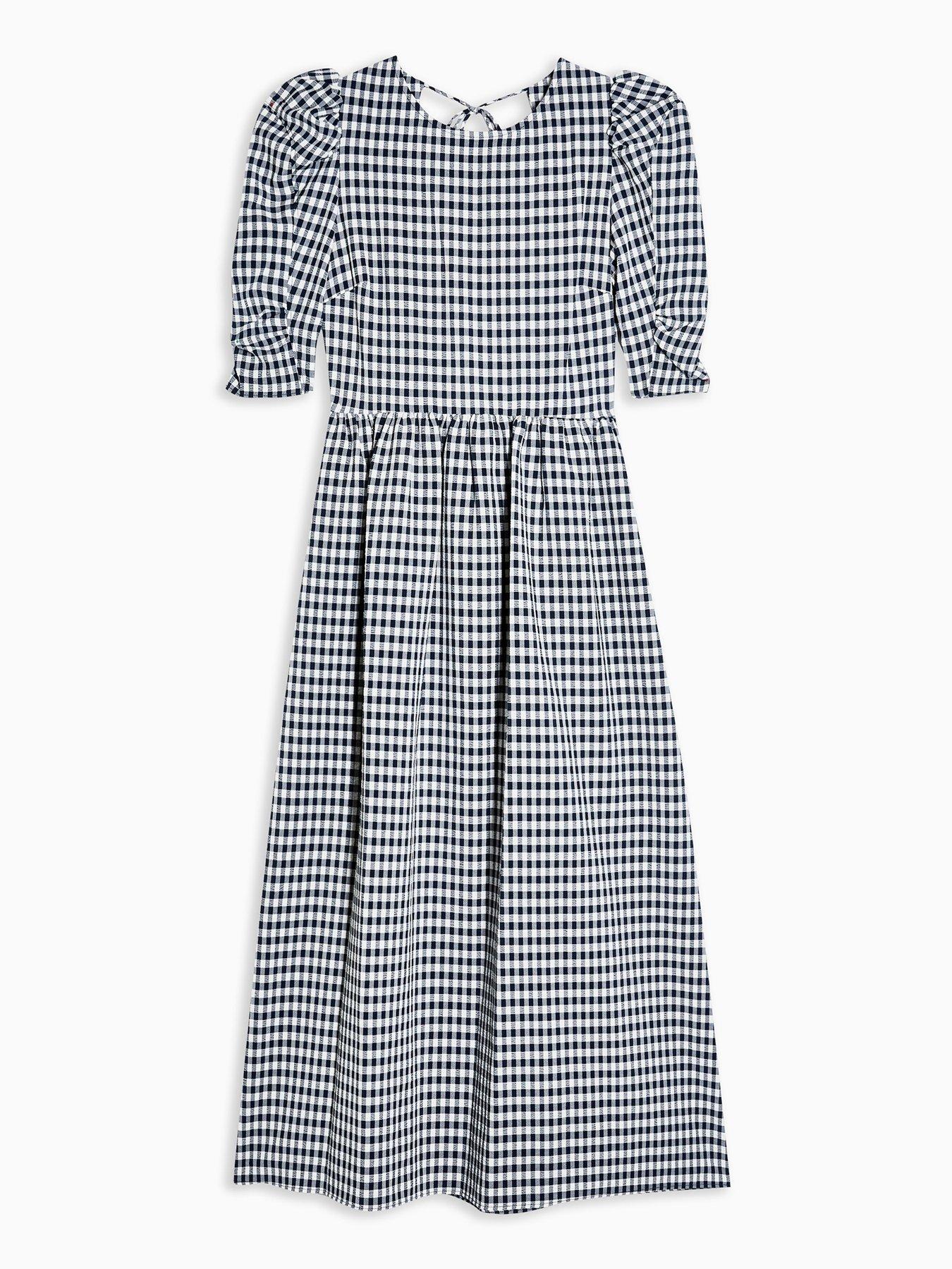 topshop gingham midi dress