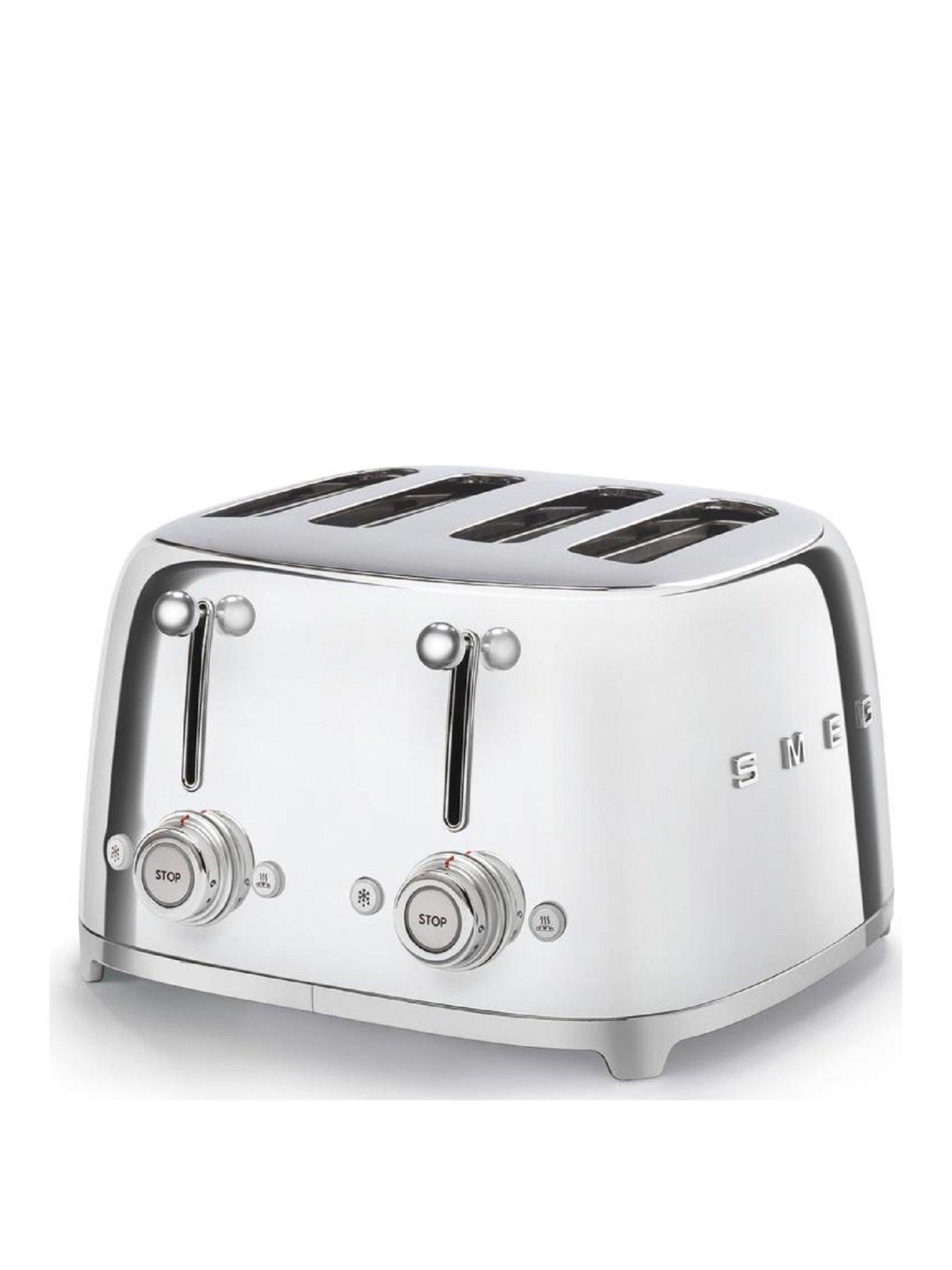 Smeg Stainless Steel 50s 4 By 4 Slice Toaster Very Co Uk