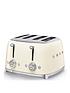  image of smeg-50snbsp4-slice-toaster-cream
