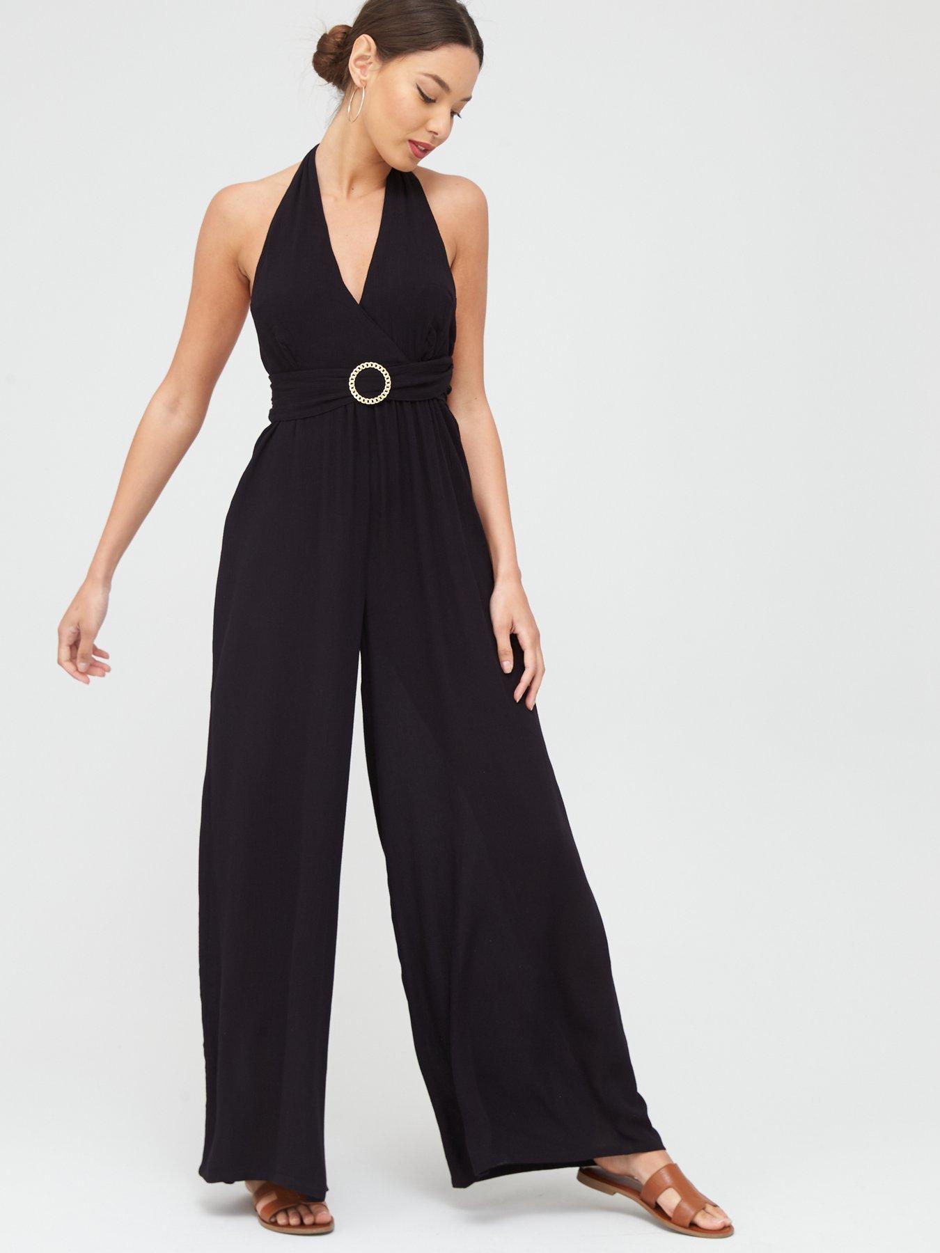 river island black jumpsuit sale