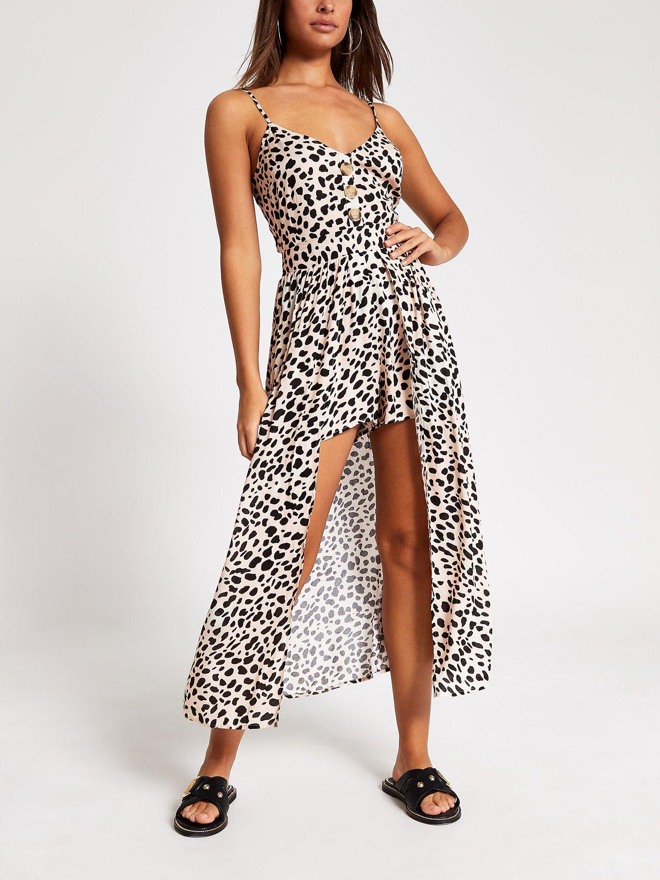 river island leopard print playsuit