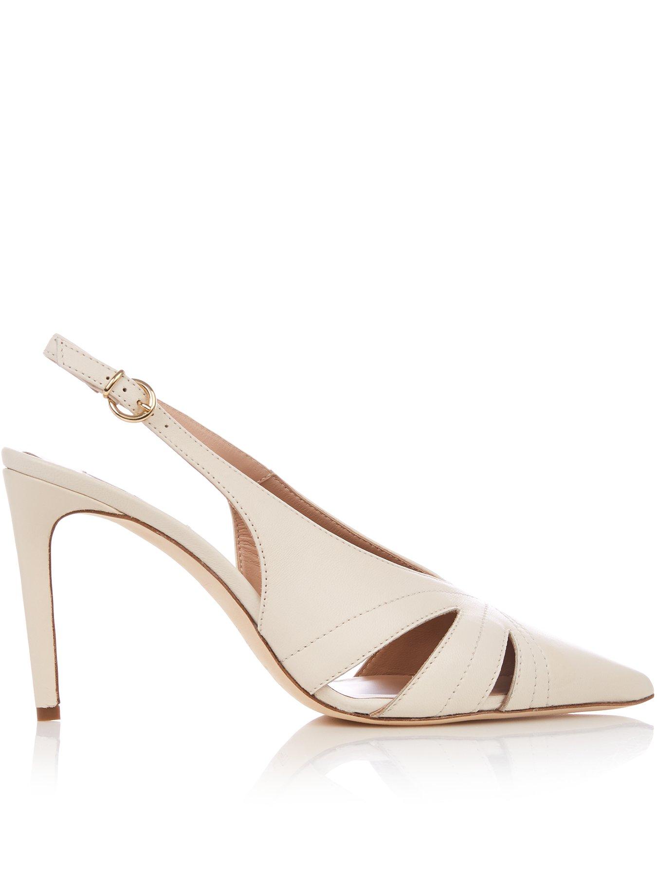 cream sling back shoes