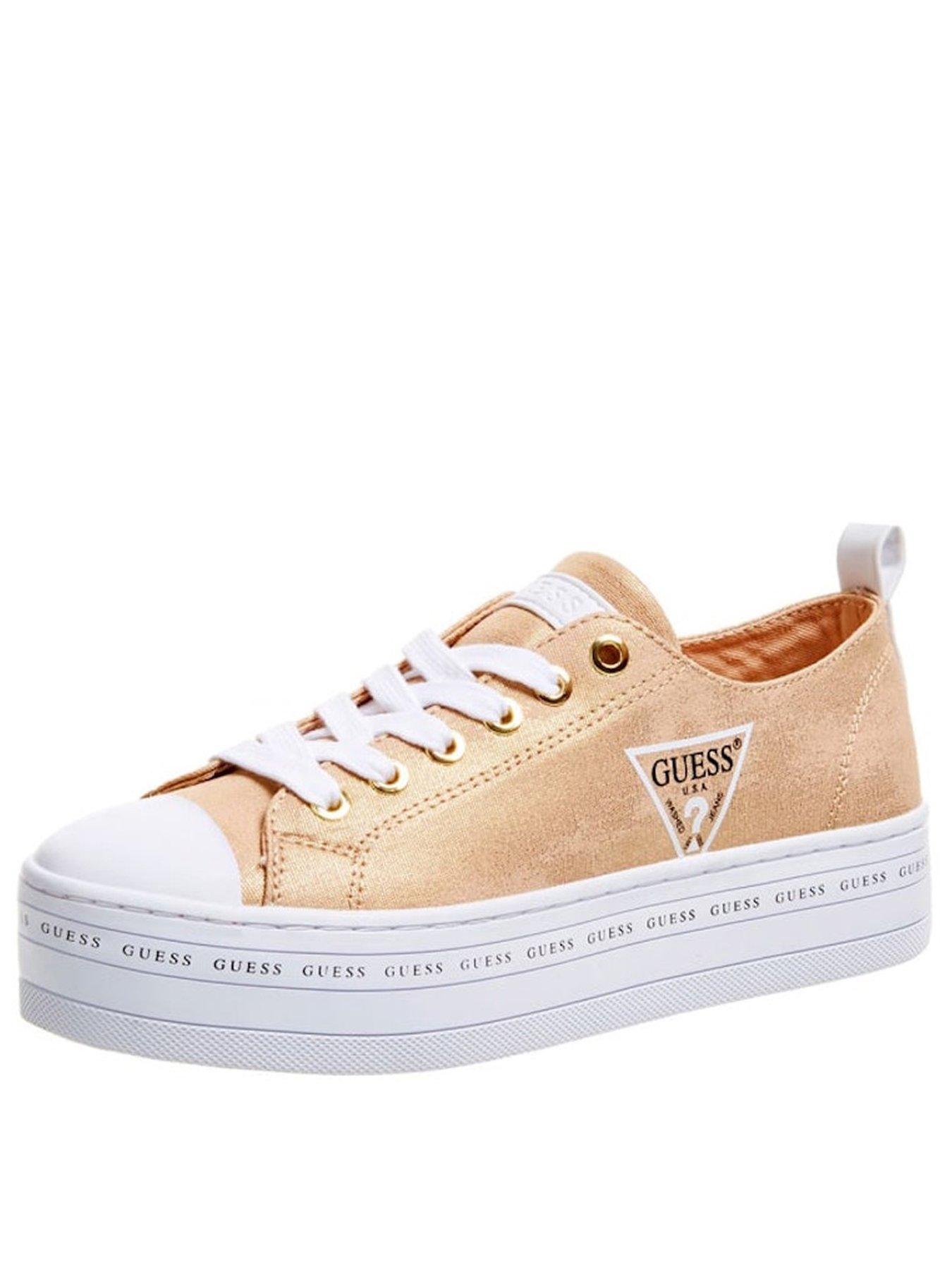 guess logo trainers