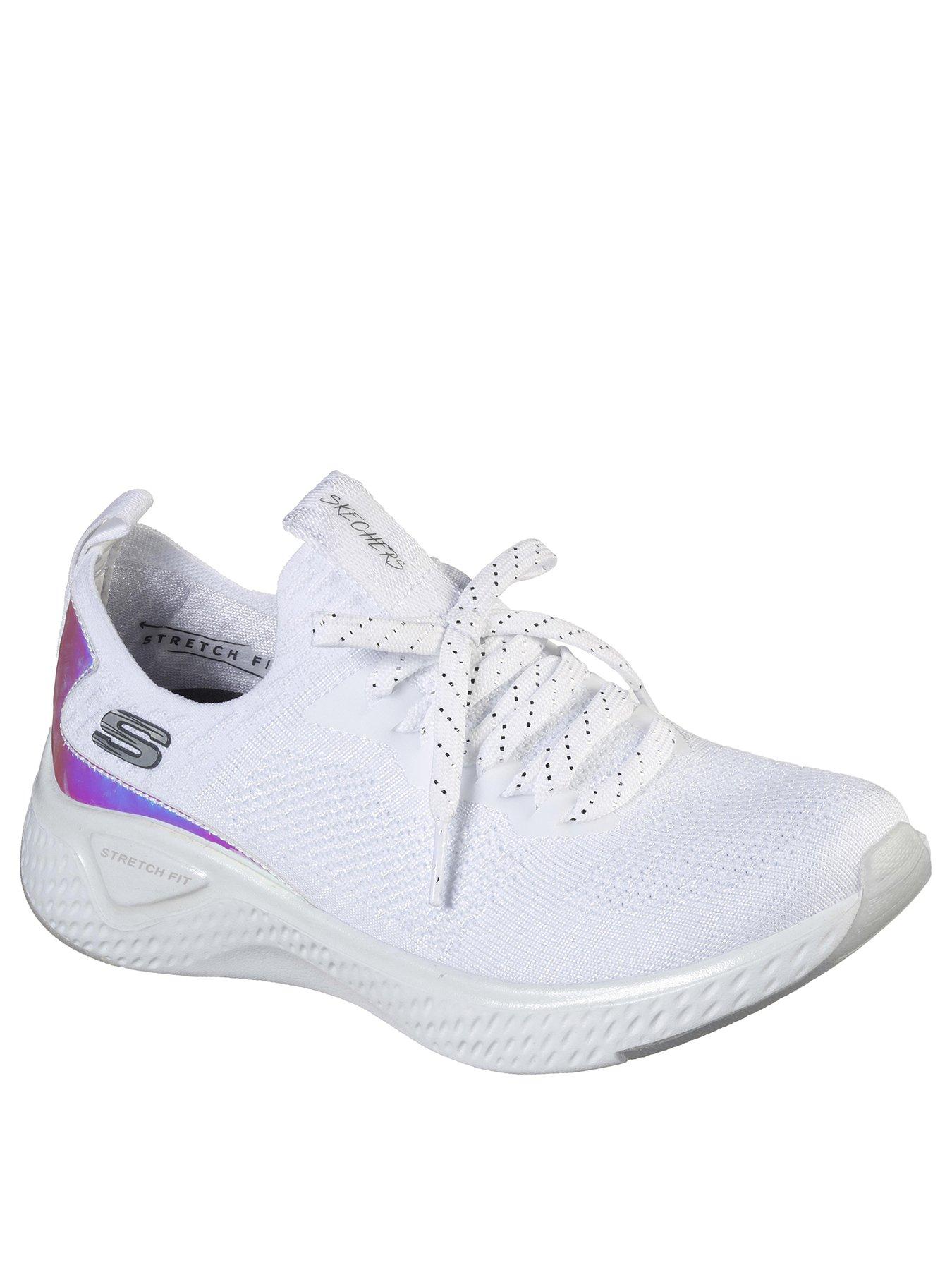 sketchers white trainers