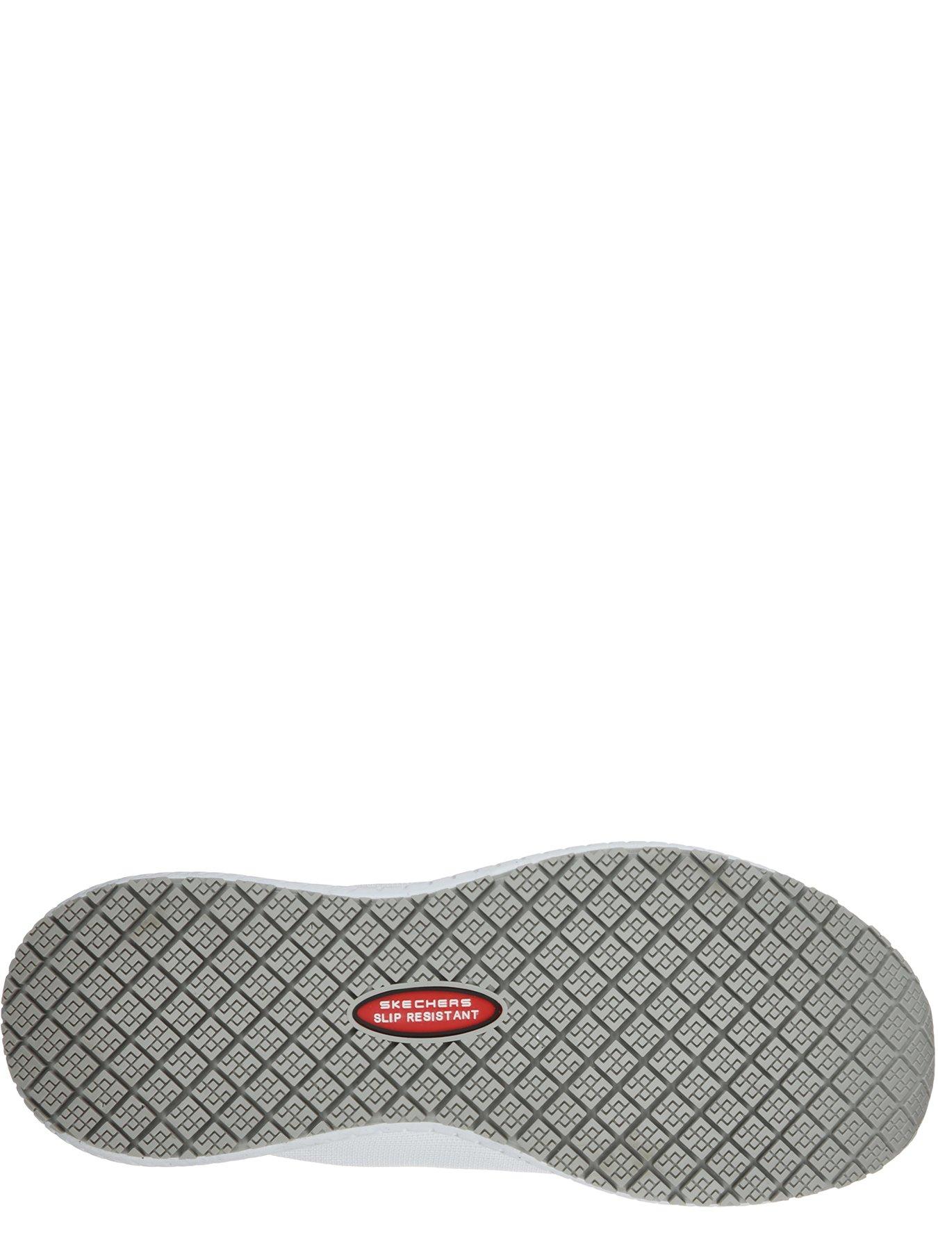 Image 4 of 5 of Skechers Workwear Squad Slip Resistant Bungee Lace Slip-on Trainer - White