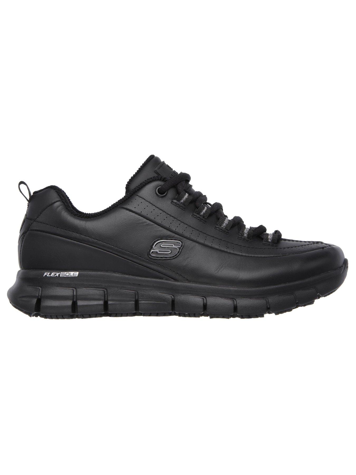 Skechers Sure Track Trickel Safety Slip Resistant Trainer Black Very