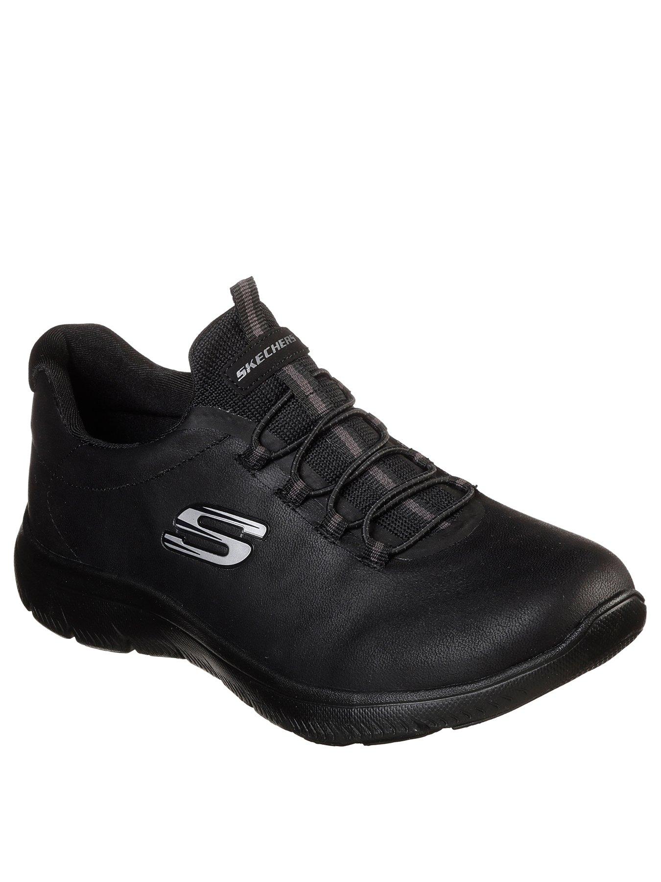 skechers black summit trainers