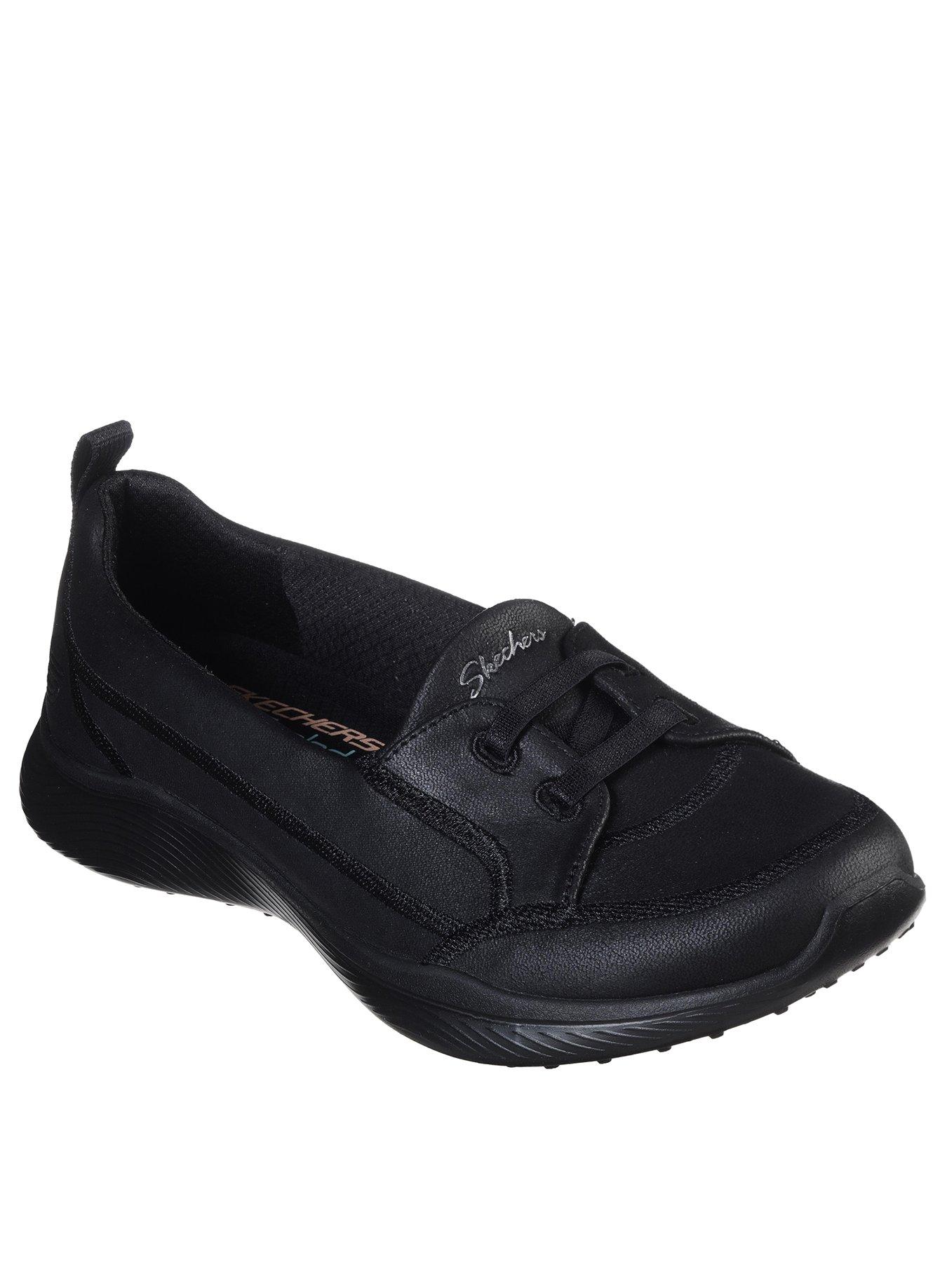 skechers black microburst trainers