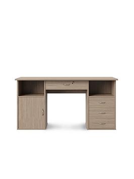 Product photograph of Alphason Dallas Desk- Oak from very.co.uk