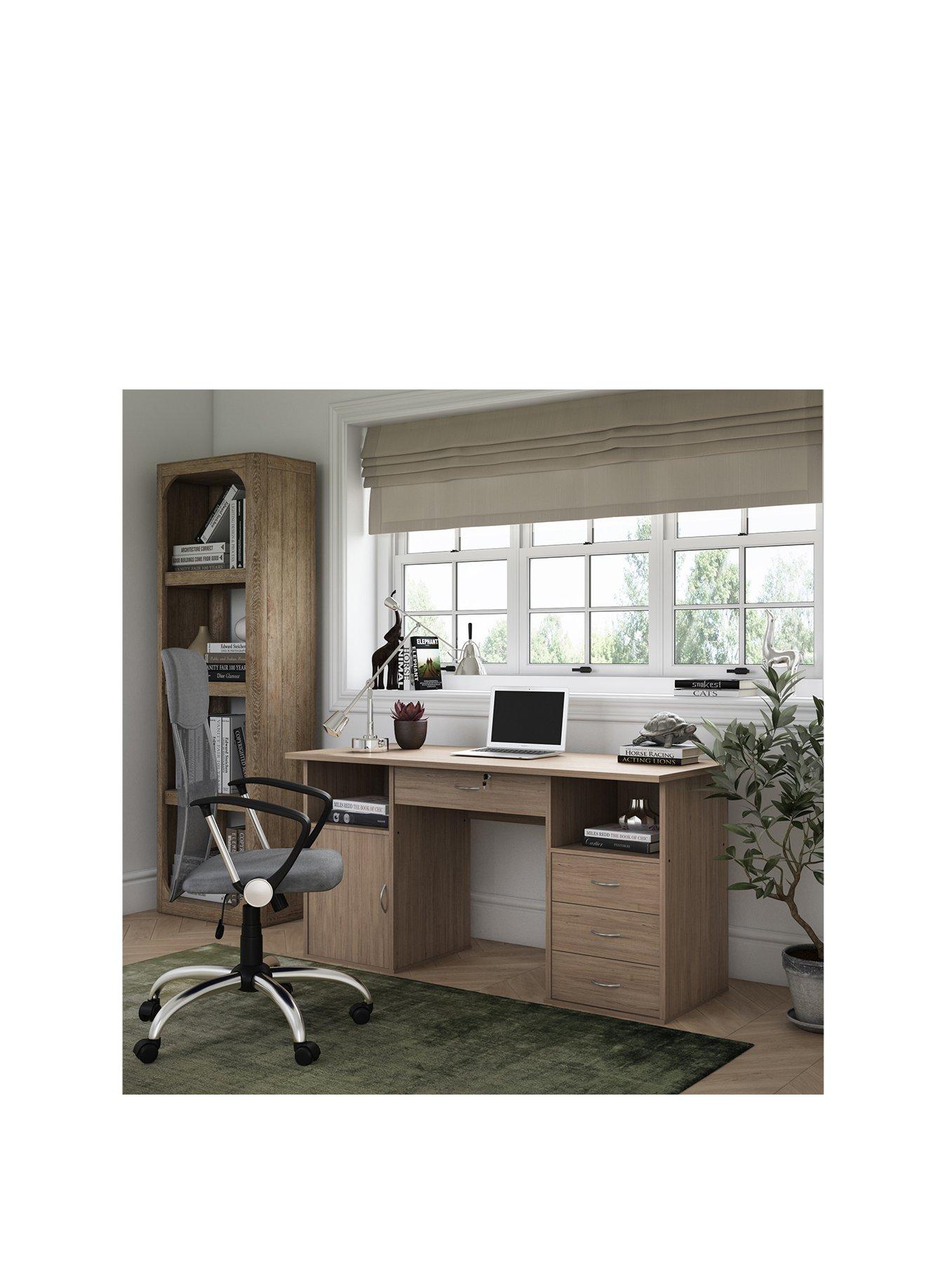 Alphason Dallas Desk Oak very.co.uk