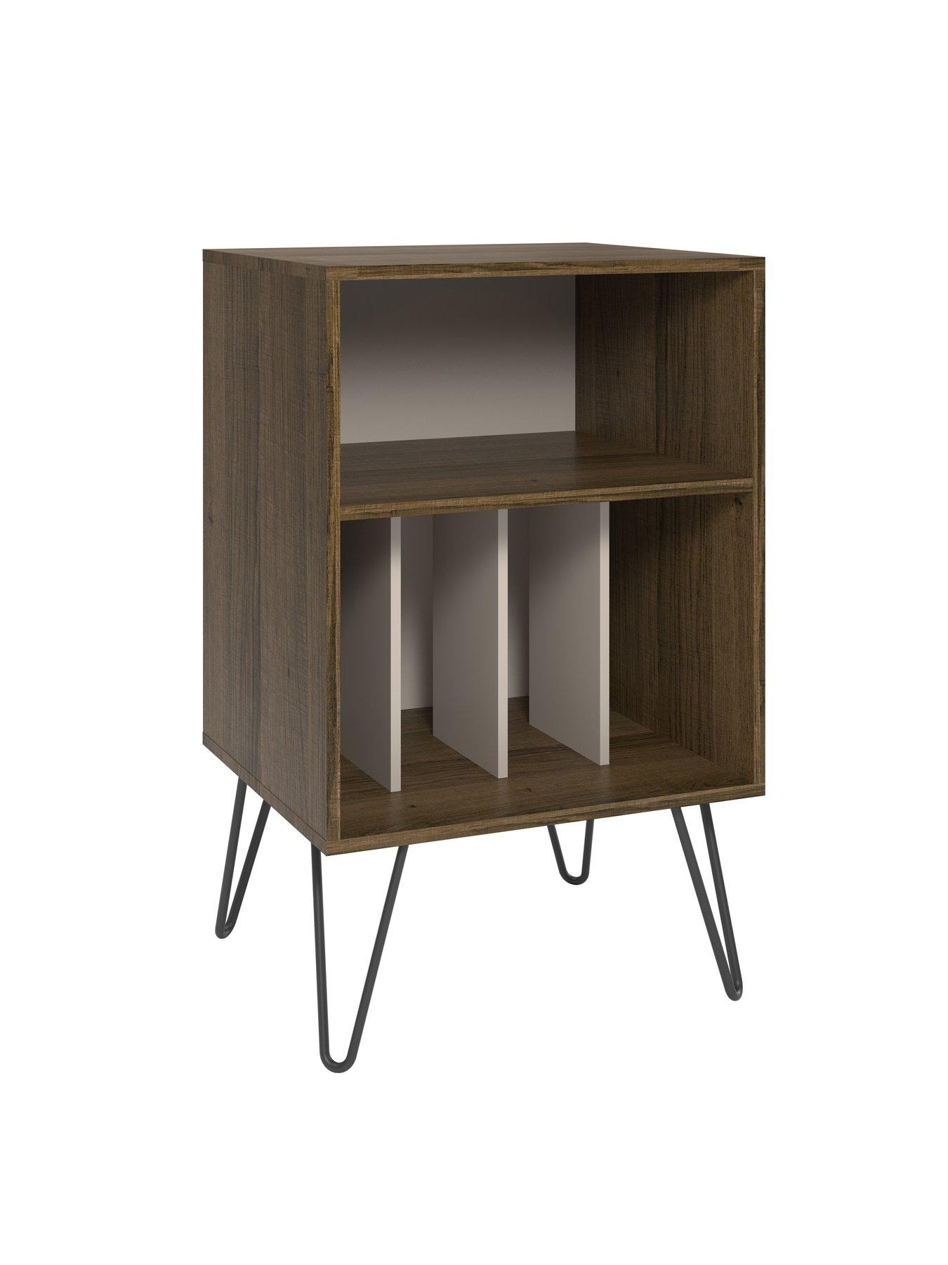 Image 2 of 2 of Novogratz Concord Turntable Stand - Dark&nbsp;Oak/White
