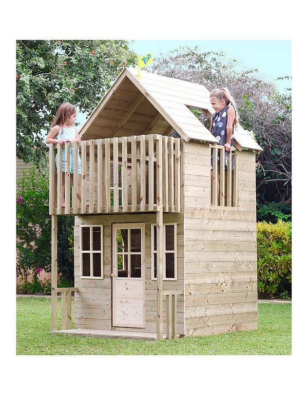 Tp Loft Wooden Playhouse Very Co Uk, Small Wooden Playhouse