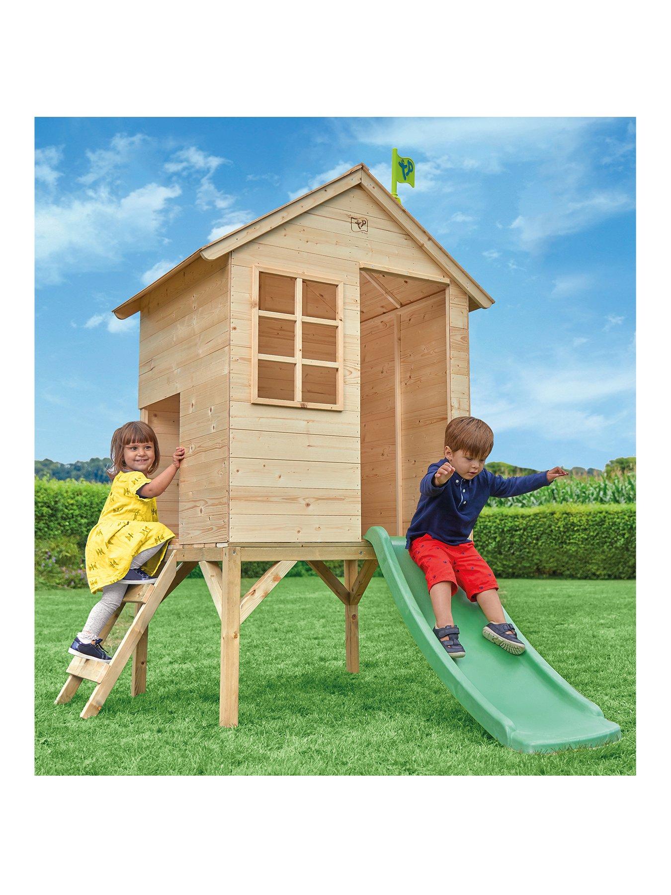 tower playhouse with slide