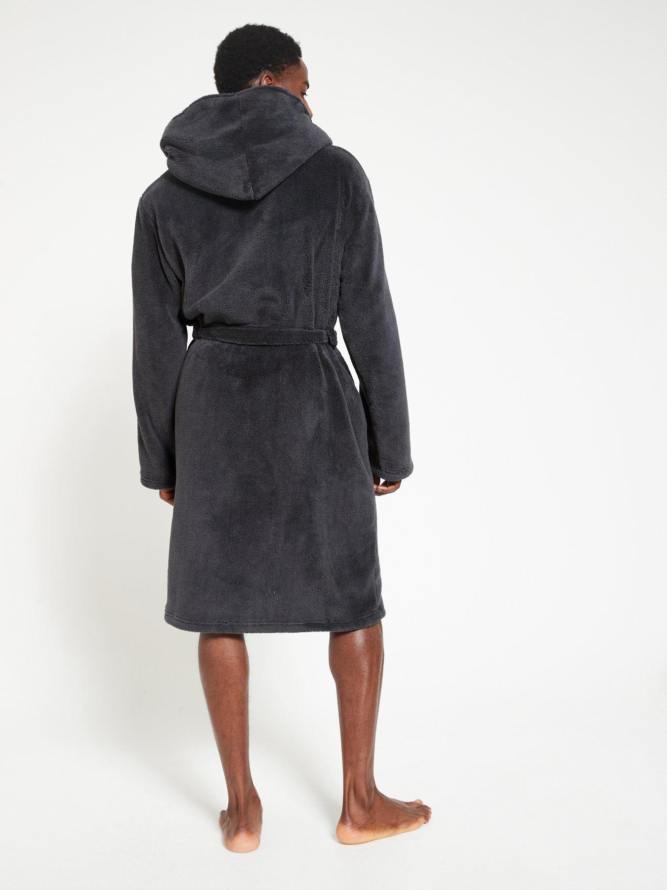 Everyday Supersoft Dressing Gown with Hood Grey very