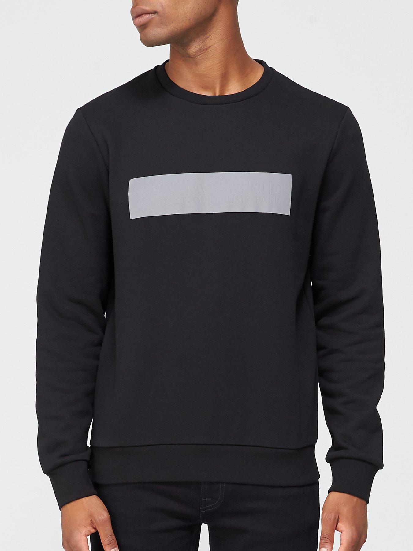 Karl Lagerfeld Reflective Logo Sweatshirt Black Very Co Uk