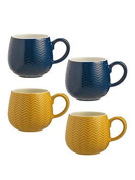 mason-cash-set-of-4-embossed-chevron-mugs