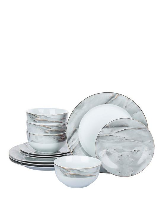front image of waterside-marble-and-gold-12-piece-dinner-set