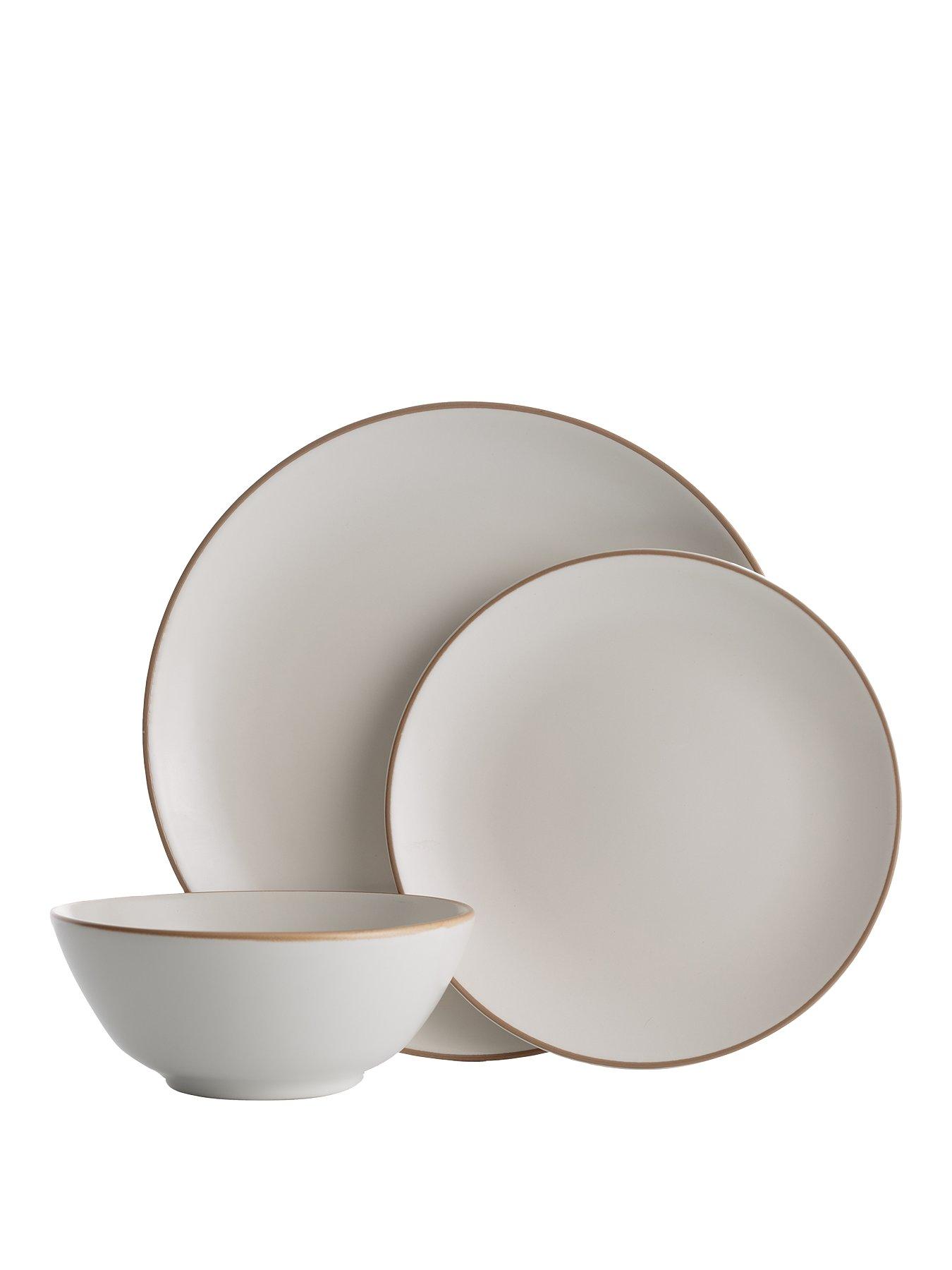 Product photograph of Mason Cash Classic Collection 12-piece Dinner Set - Cream from very.co.uk