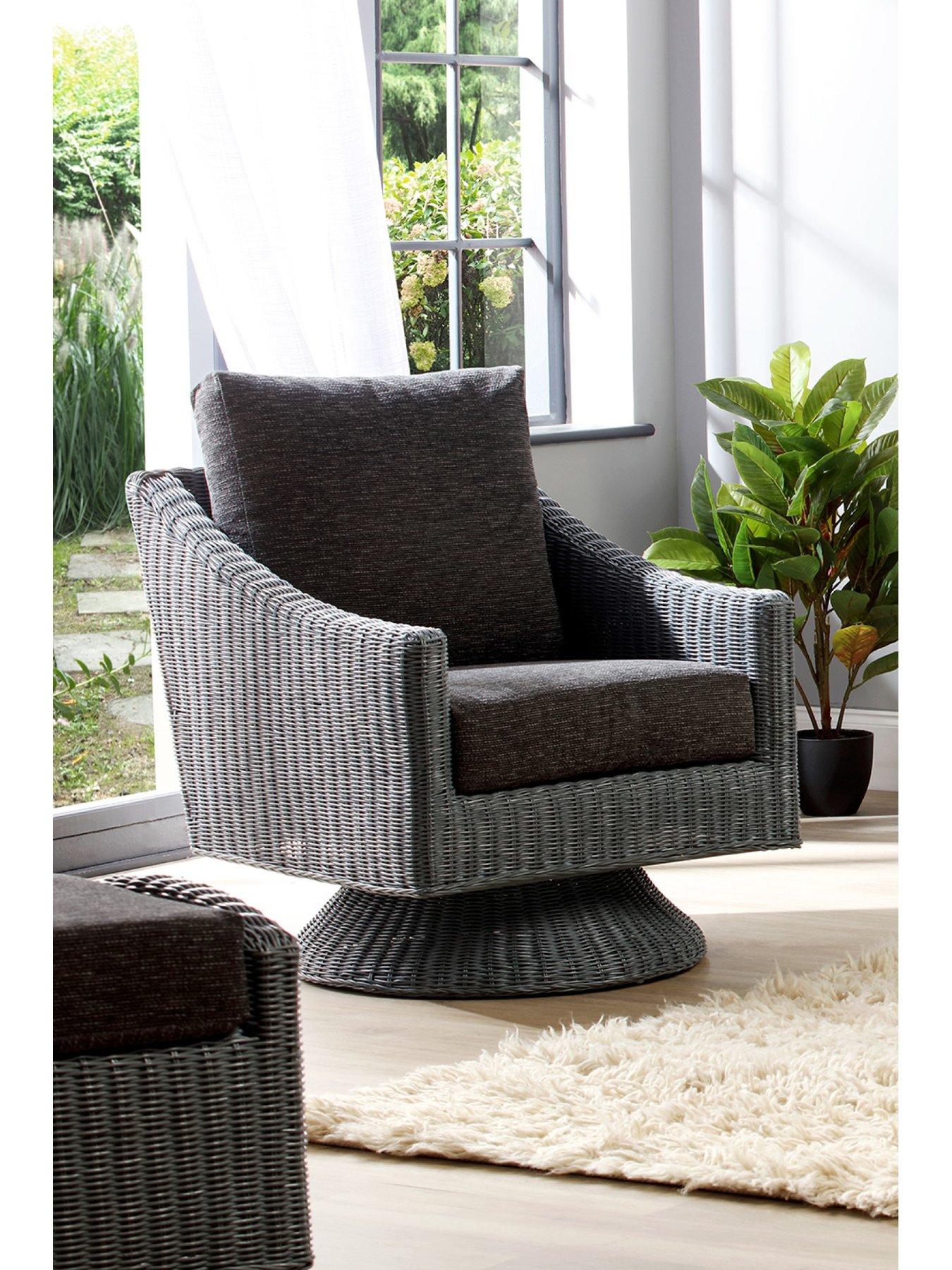 Desser Dijon Grey Wash Conservatory Swivel Chair Very Co Uk