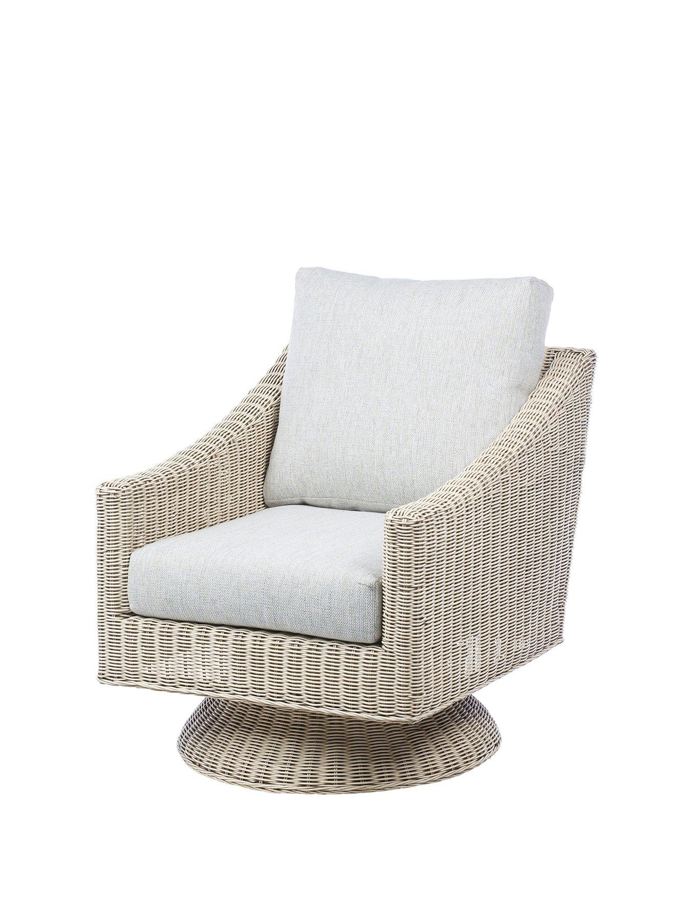 Product photograph of Desser Dijon Natural And Corsica Conservatory Swivel Chair from very.co.uk