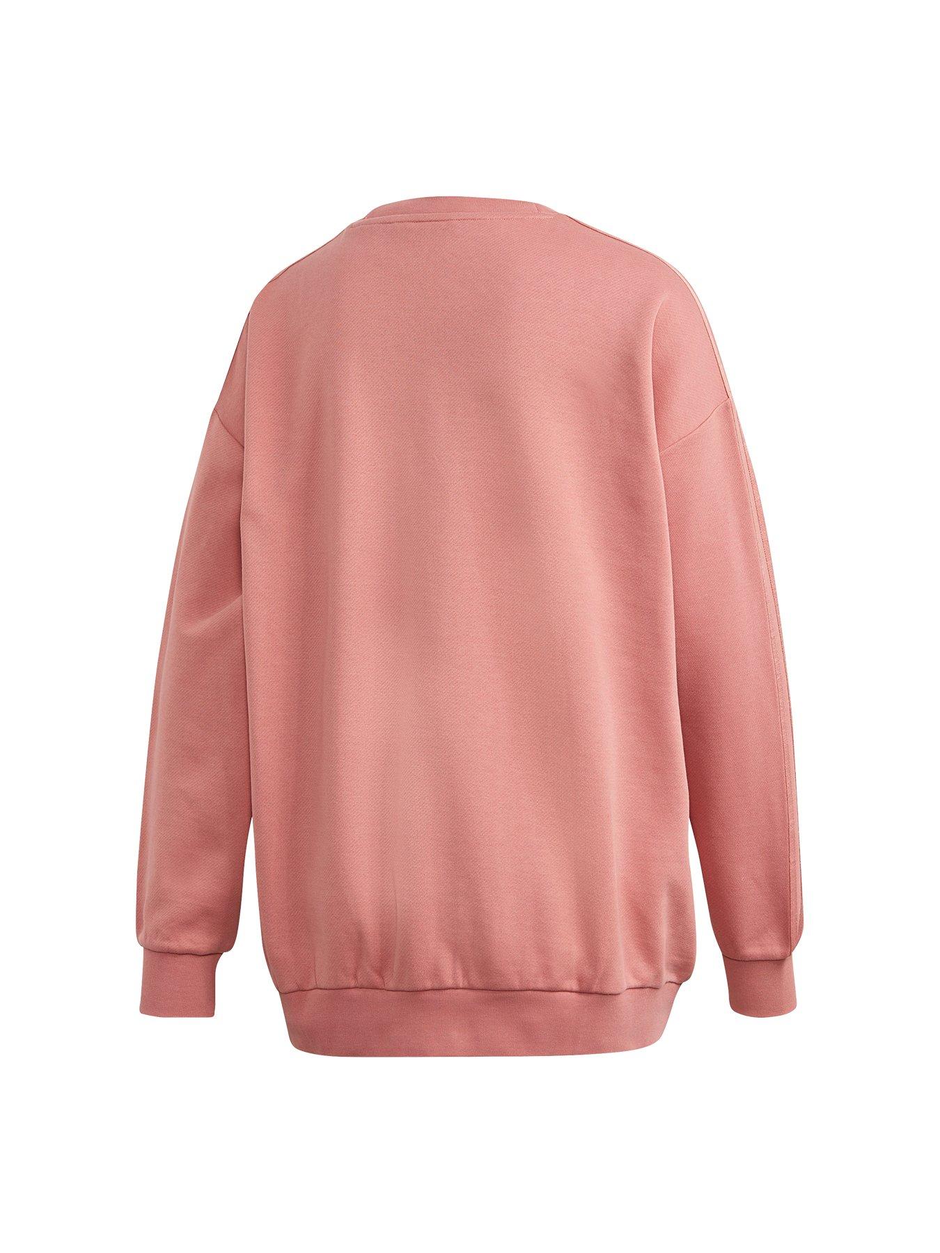 adidas originals oversized sweatshirt in dusky pink
