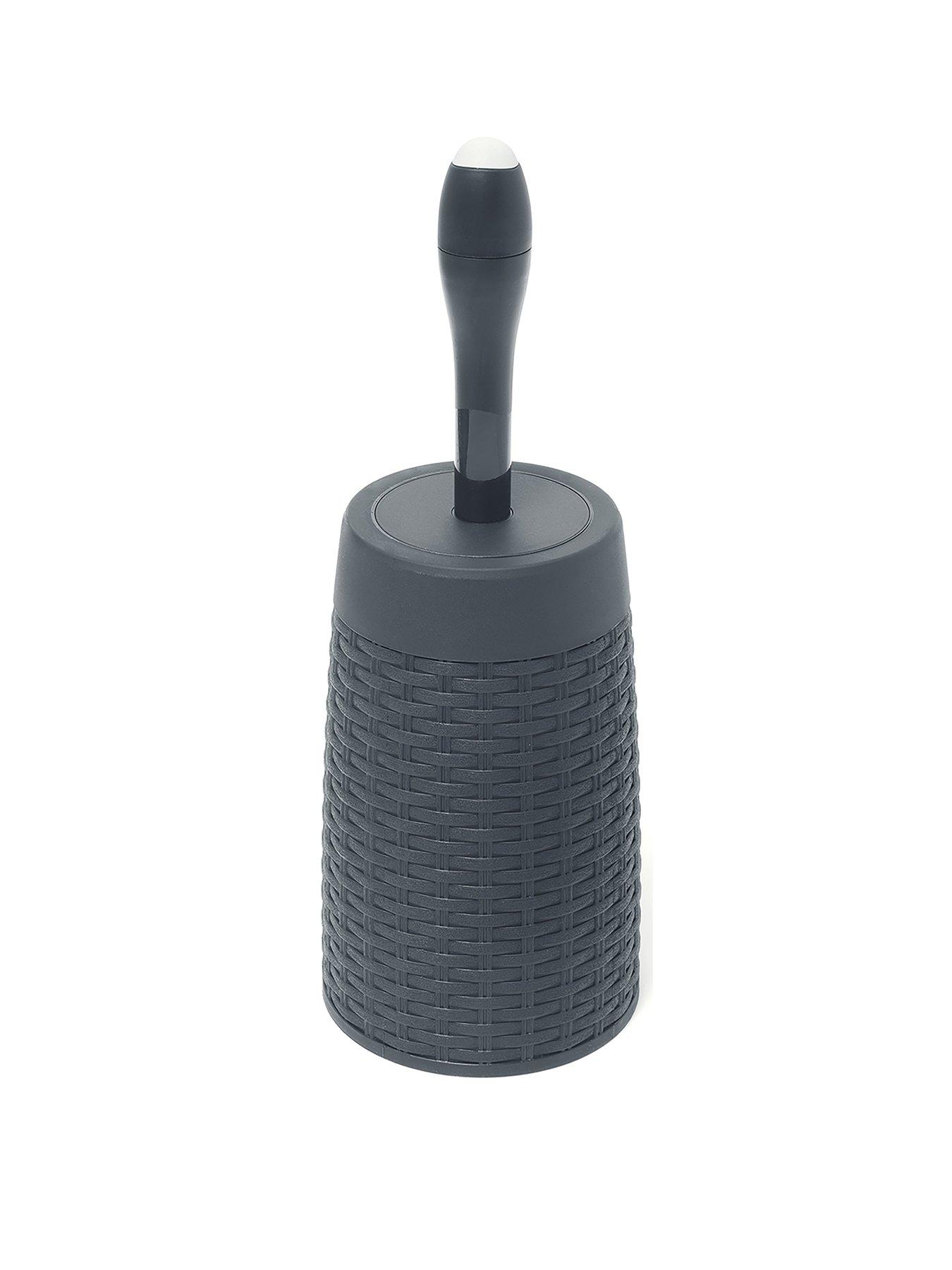 Image 1 of 4 of Addis Faux Rattan Toilet Brush and Holder