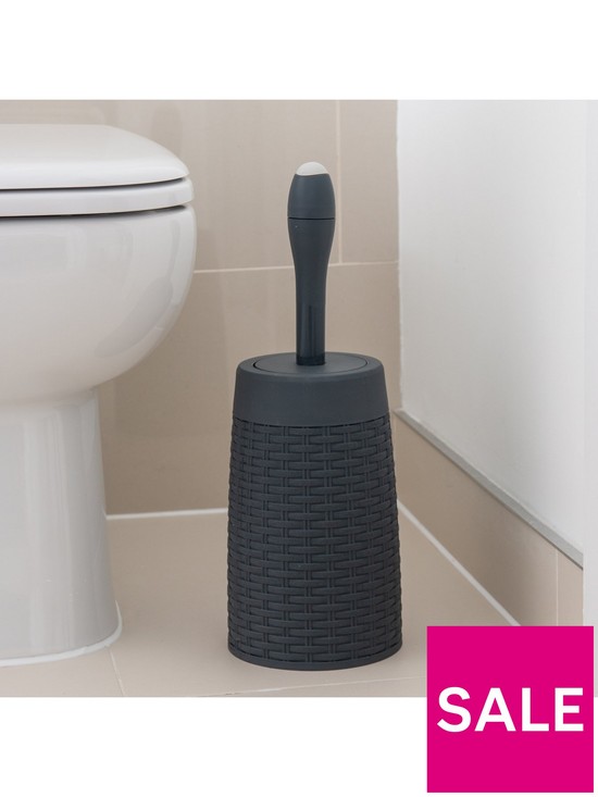 stillFront image of addis-faux-rattan-toilet-brush-and-holder