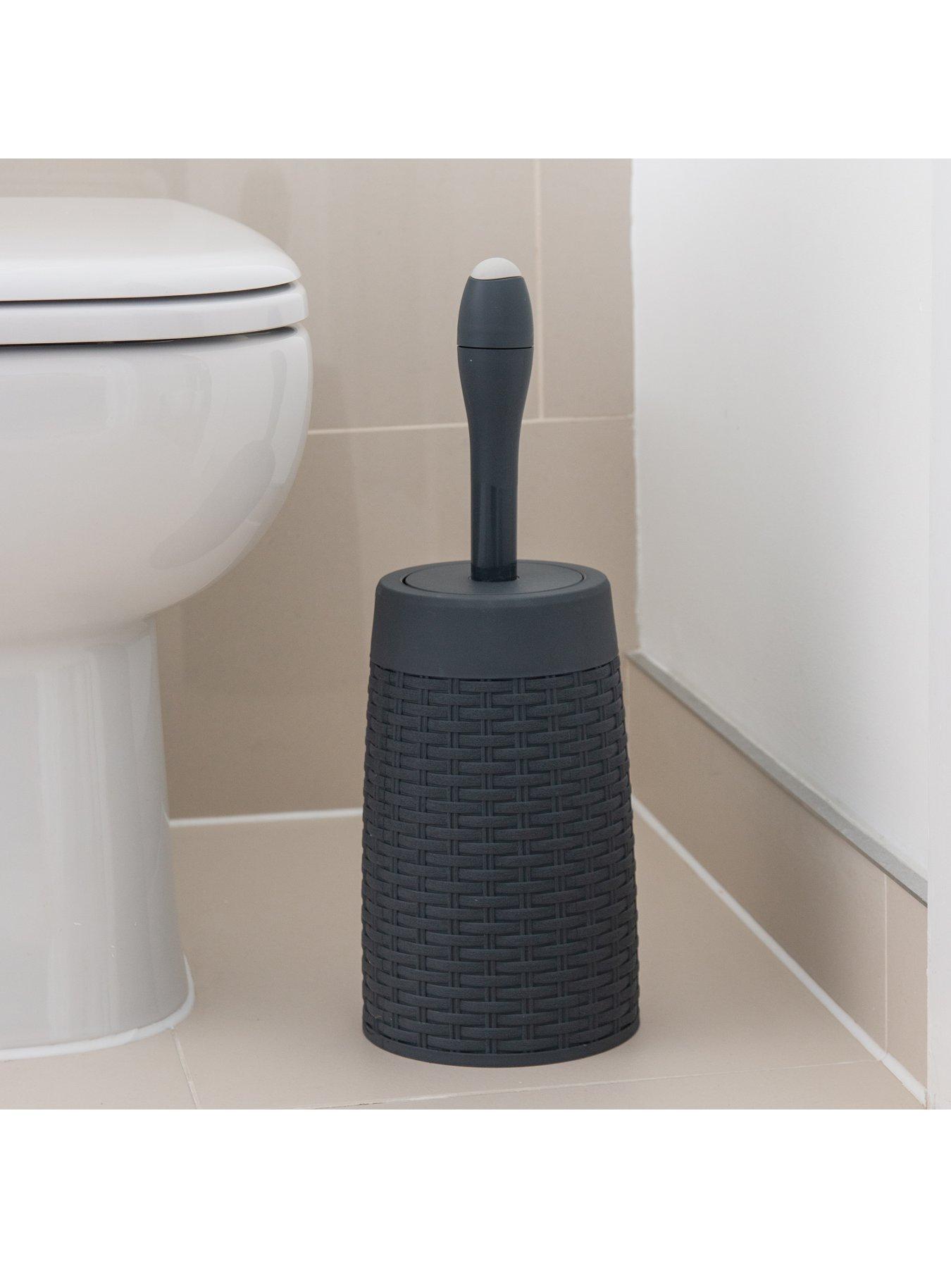 Image 2 of 4 of Addis Faux Rattan Toilet Brush and Holder