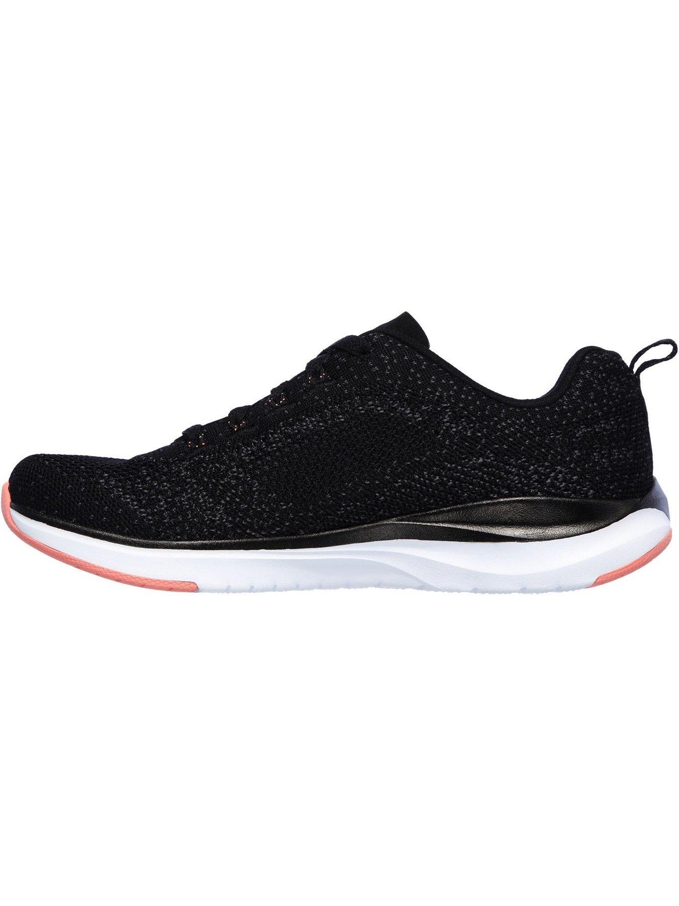 skechers black ultra groove trainers