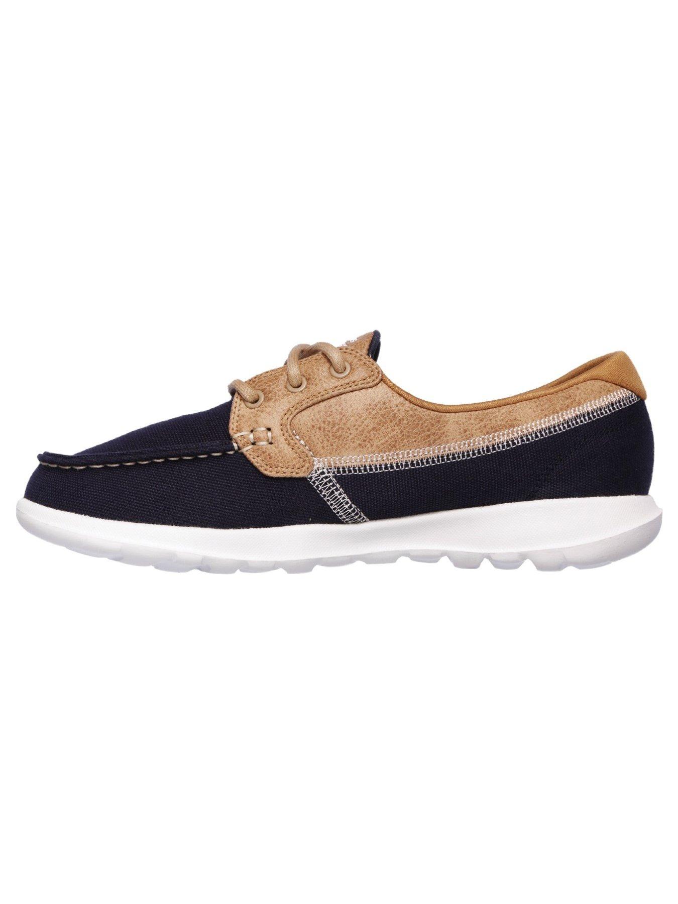 skechers go walk lite boat shoes navy