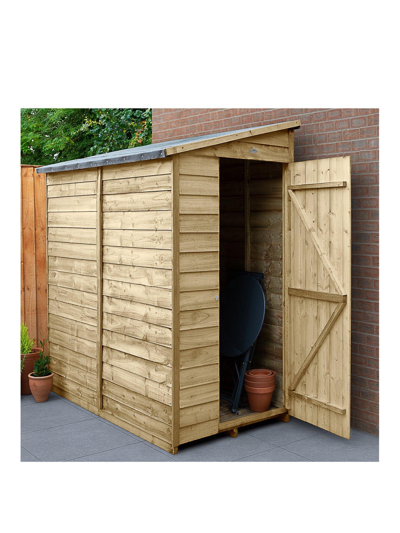 Product photograph of Forest 6 X 3ft Value Overlap Dip Treated Windowless Pent Shed from very.co.uk