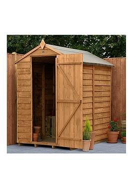 Forest 6X4 Value Dip Treated Overlap Windowless Apex Shed - Shed Only