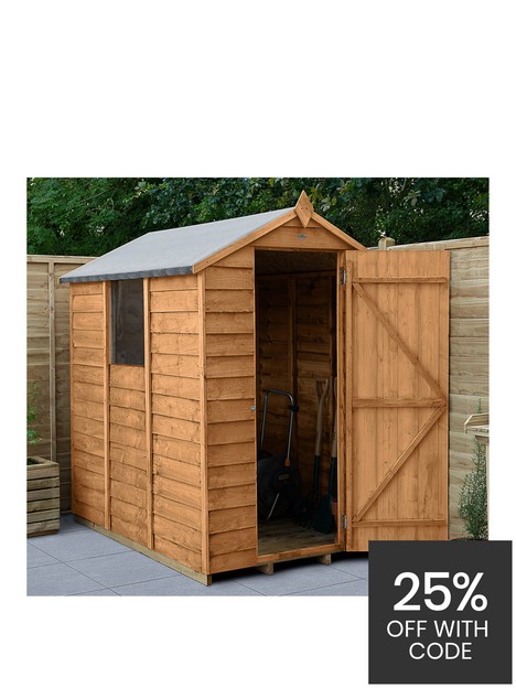 forest-6x4ft-value-overlap-dipnbsptreated-apex-shed-with-optional-installation