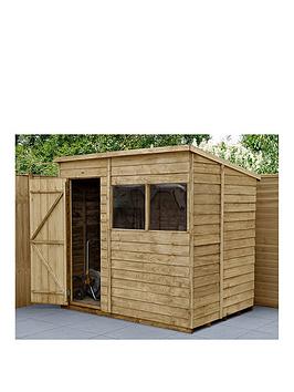Forest 7X5 Overlap Pressure Treated Pent Shed - Shed Only