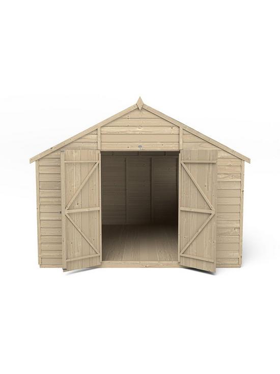 stillFront image of forest-10x10-overlap-pressure-treated-shed-with-optional-installation