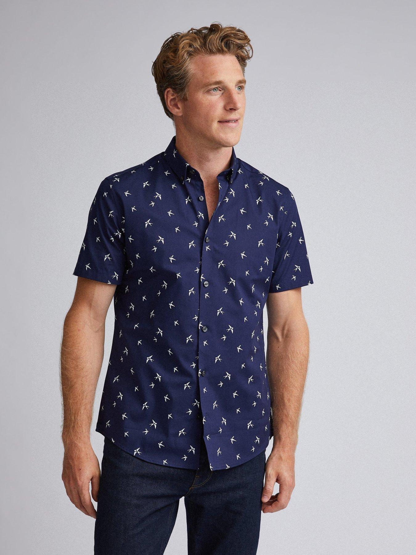 Burton Menswear London Short Sleeve Bird Print Poplin Shirt review