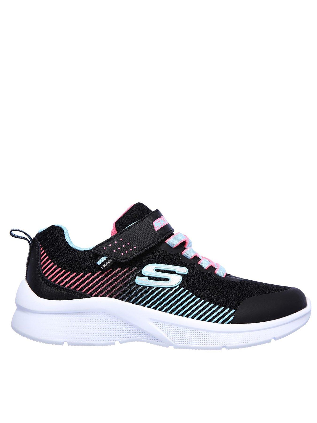 sketchers girls black