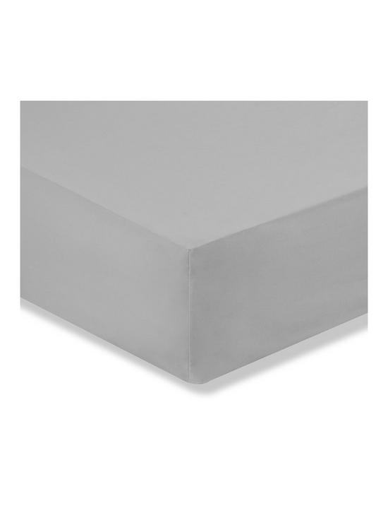 stillFront image of bianca-fine-linens-bianca-egyptian-cotton-king-size-fitted-sheet-innbspsilver
