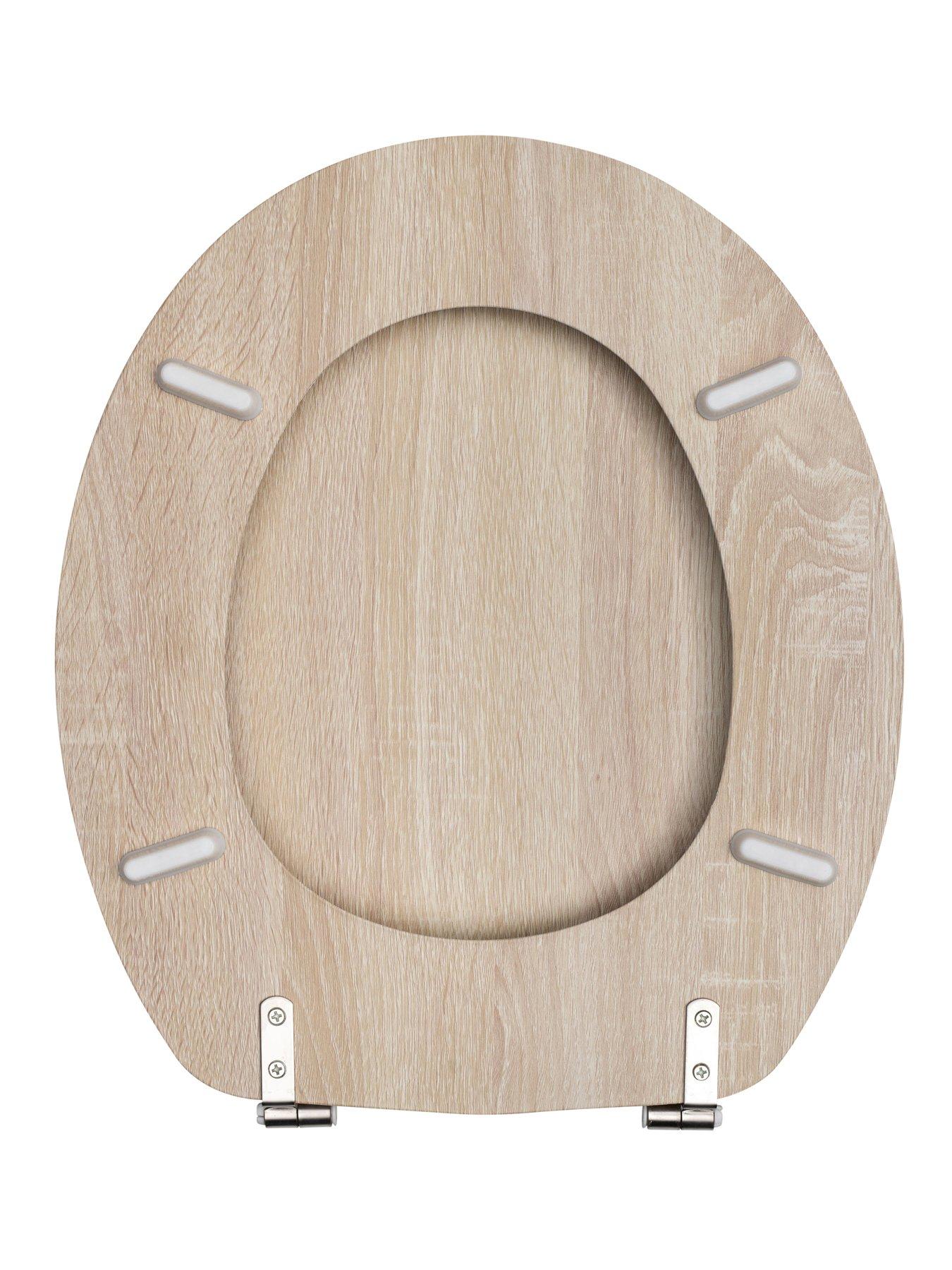 Image 4 of 4 of AQUALONA Oak Effect Toilet Seat