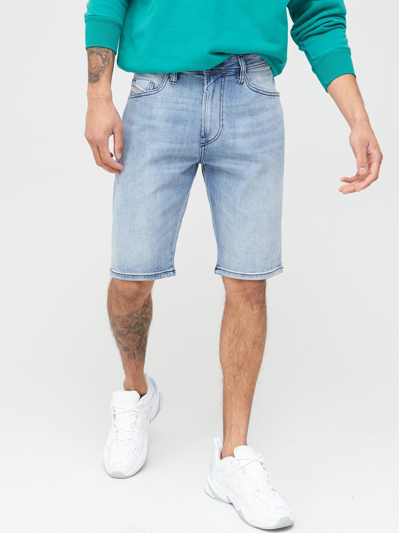light blue denim shorts mens
