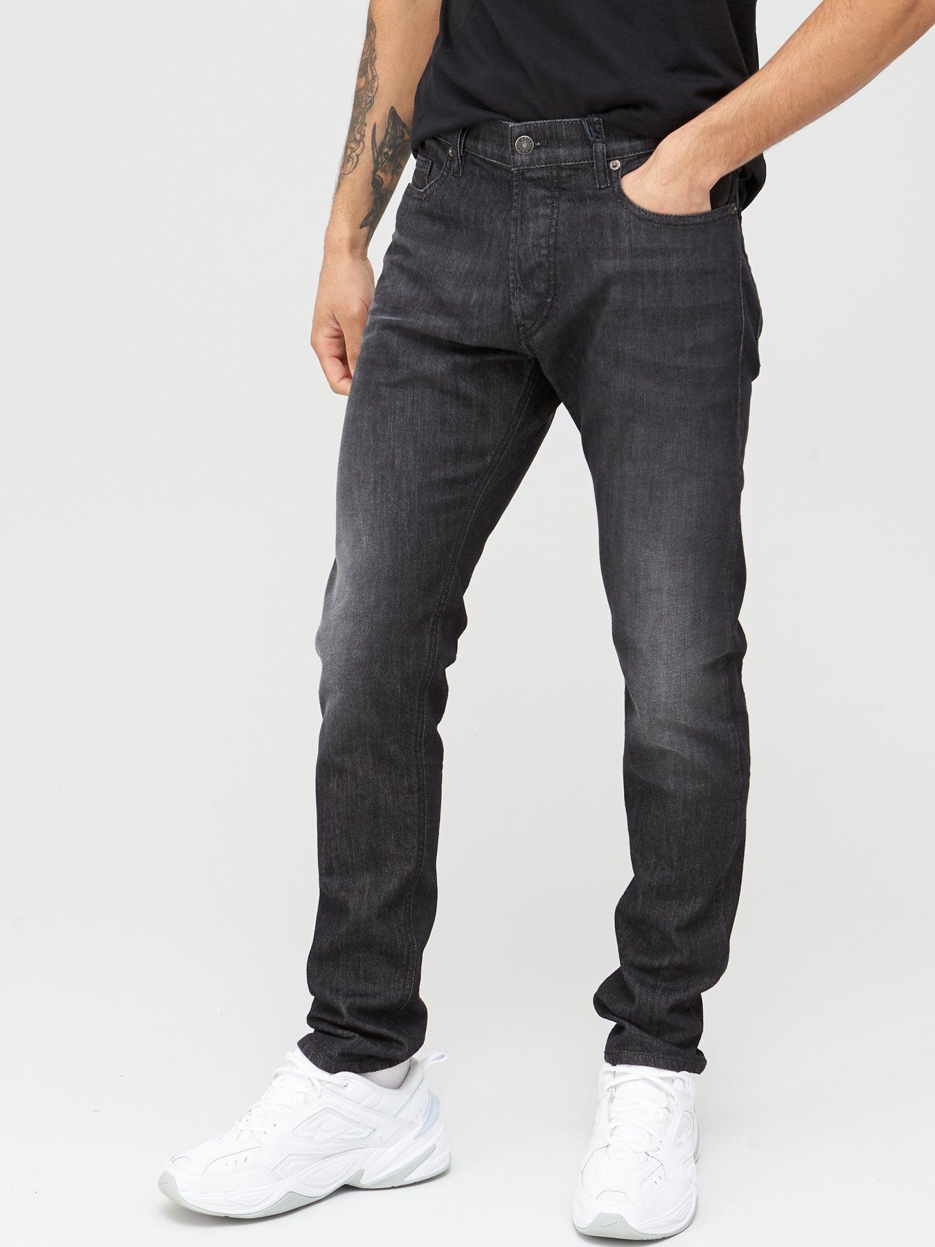 men's diesel black slim fit jeans