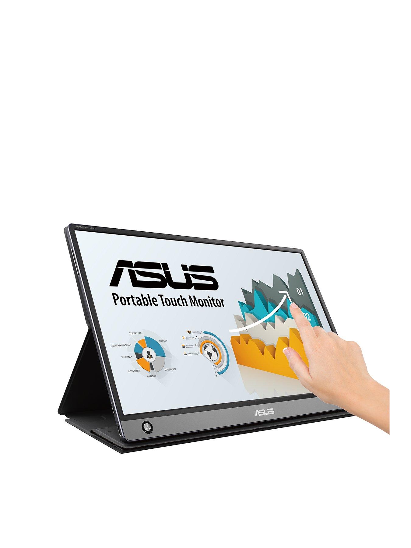 Asus Zenscreen Touch Mb16amt 15 6in Usb Type C Portable Monitor Fhd 1920x1080 Ips Up To 4 Hours Battery Micro Hdmi Compatible With Usb Type A Very Co Uk