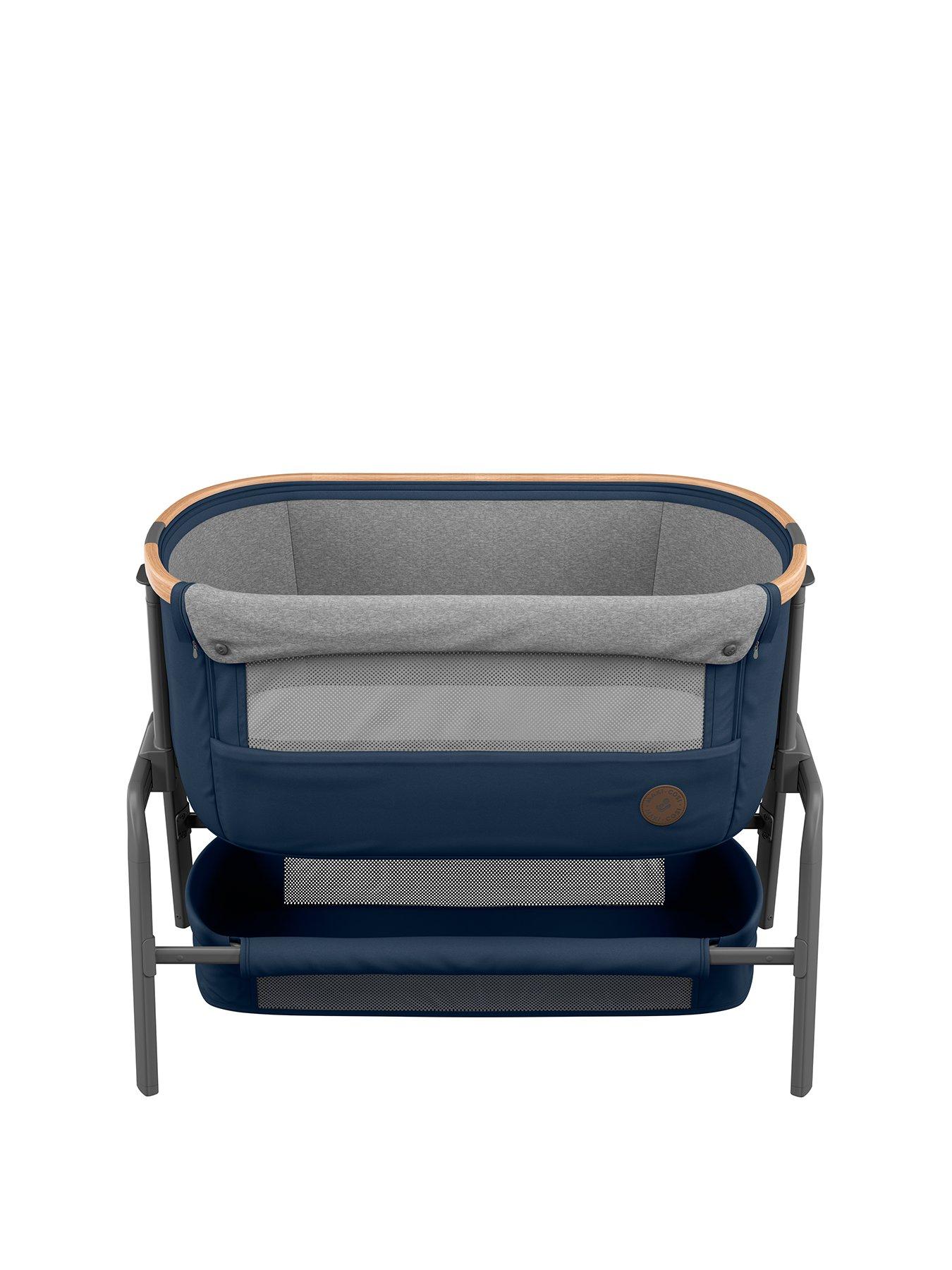 Product photograph of Maxi-cosi Iora Co-sleeper Adjustable Bedside Crib - Essential Blue from very.co.uk