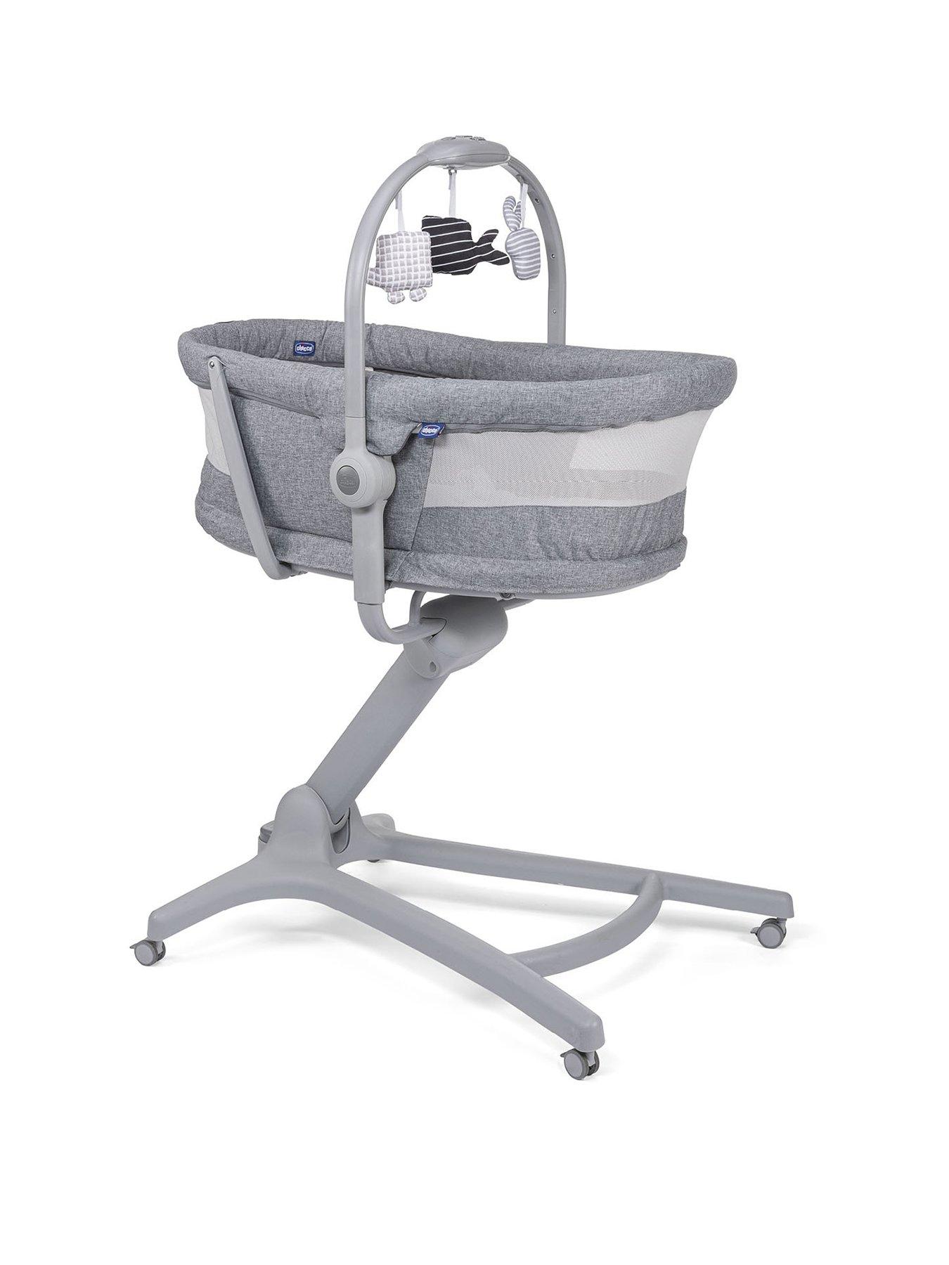 Product photograph of Chicco Baby Hug 4-in-1 Air Baby Cot From Birth To 3 Years 15 Kg - Titanium from very.co.uk