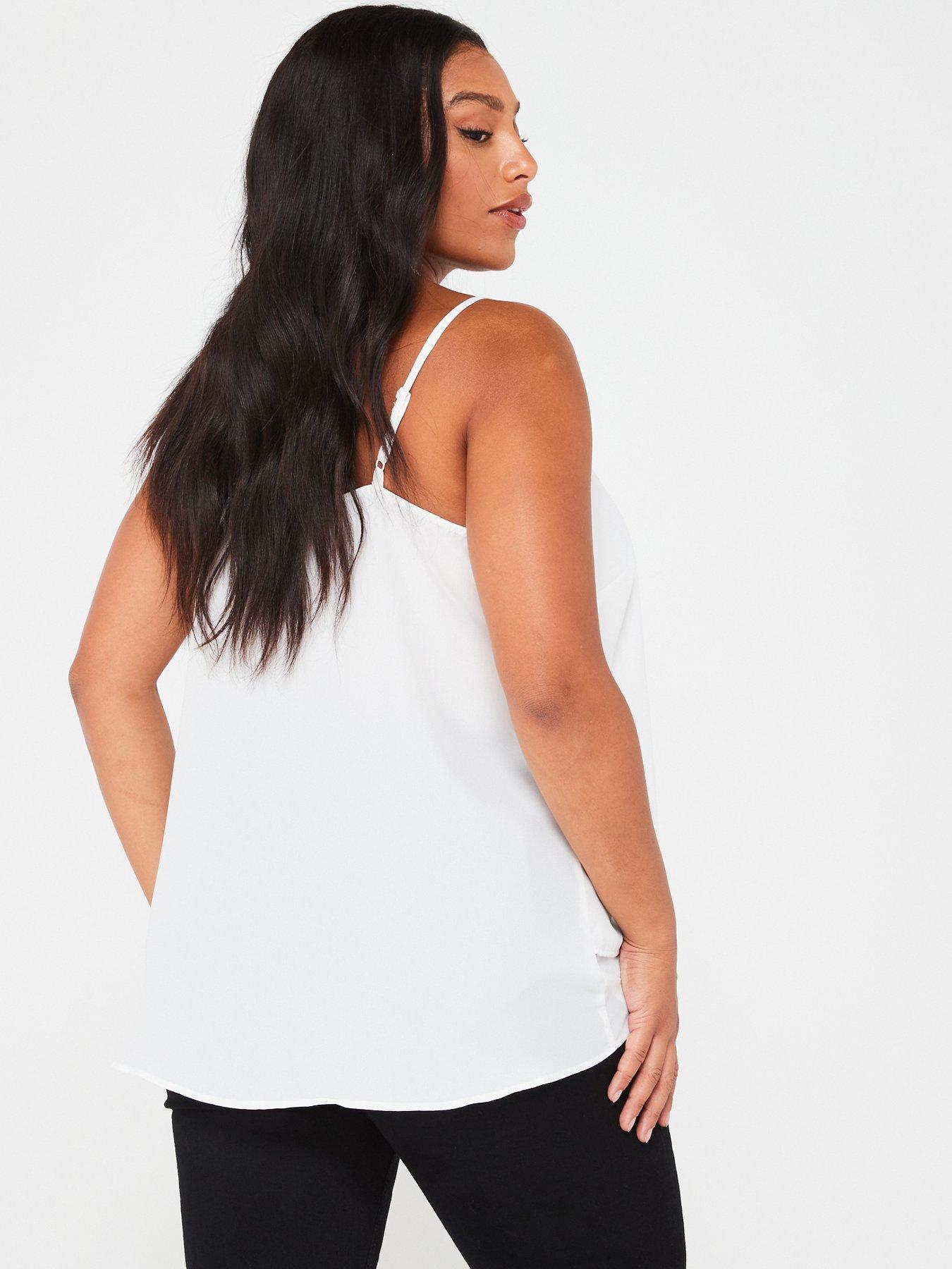 Image 2 of 6 of V by Very Curve Woven Cami Top - Ivory