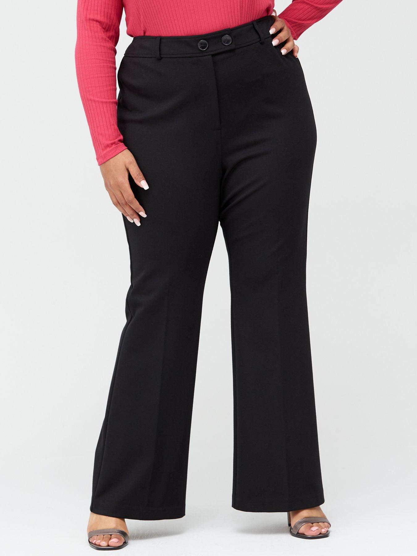 curve black trousers
