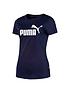  image of puma-essentialnbsplogo-t-shirt-navynbsp