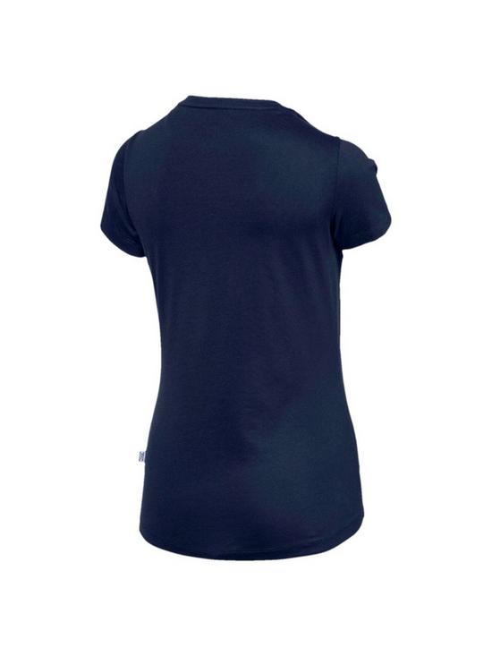 stillFront image of puma-essentialnbsplogo-t-shirt-navynbsp