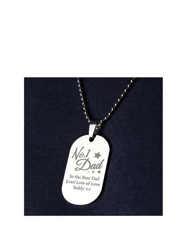 Thank you Father/'s Day Gift Premium Military Chain Dog Tag Necklace for an Awesome Dad From SonDaughter Papa Appreciation Birthday